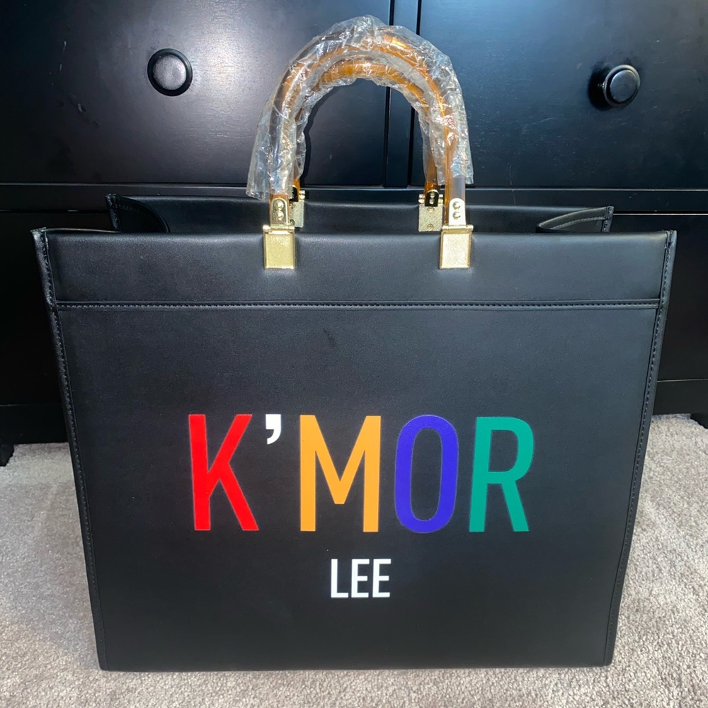 New Meleni K’mor Lee tote XL Black leather tote bag